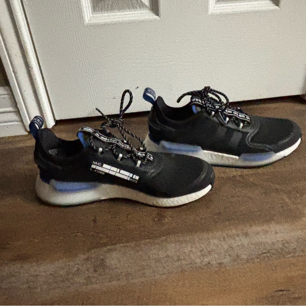 adidas Black and Blue Athletic Shoes